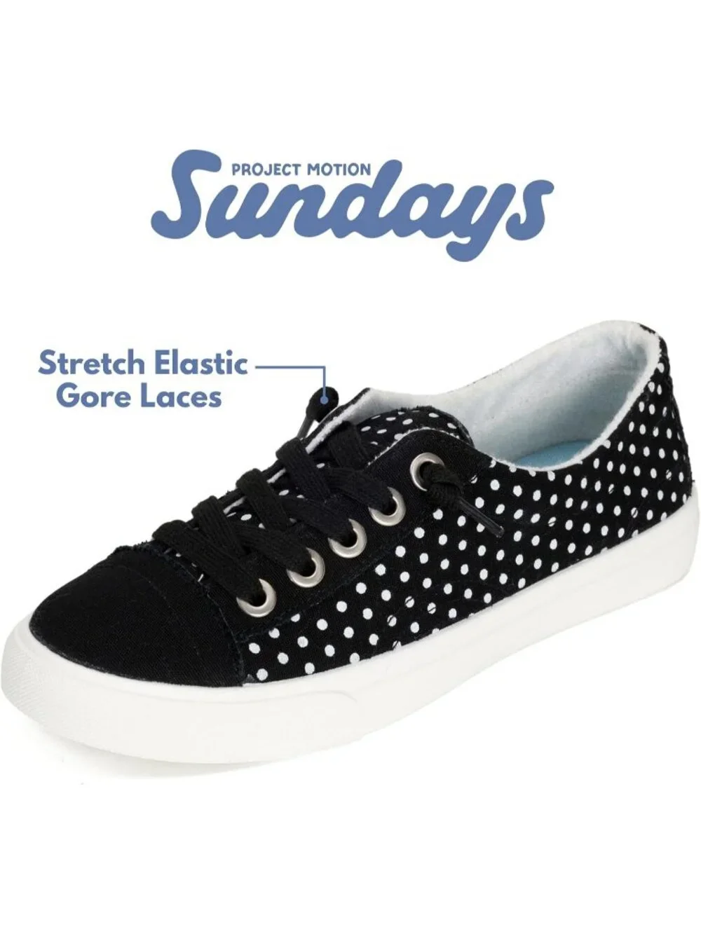 Women's Black Canvas Memory Foam Insole Non Slip and Lightweights Sneakers